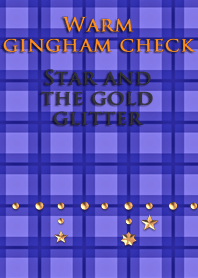 Warm gingham check(Star,gold glitter)