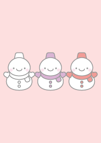 白紫赤:雪だるまトリオ着せかえ