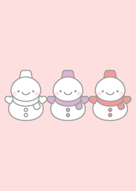 White purple red: snowman trio theme