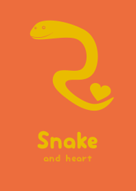 Snake & heart kakiiro
