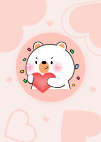 Simple White Bear Love You Theme