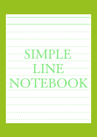 SIMPLE GREEN LINE NOTEBOOKj-LEAF GREEN