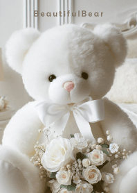 Beautiful Bear-WHITE RIBBON 24