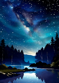 Beautiful starry night view#2831