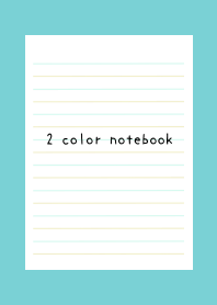 2 COLOR NOTEBOOKj-LB&YEL GR-MINT GREEN