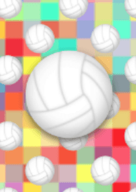 Colorful check volleyball