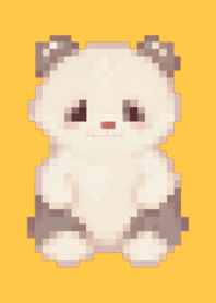 Panda Pixel Art Theme  Yellow 03