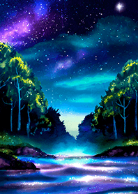 Beautiful starry night view#2579