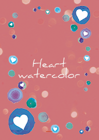 สีแดง : หัวใจสีน้ำสีฟ้า