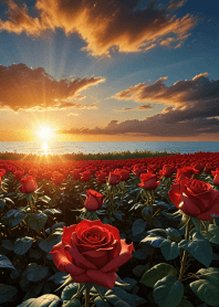 Fashionable rose field