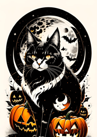 halloween cat 6E6554