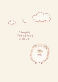 Simple Hedgehog Cloud Beige