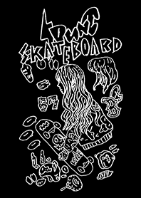 STREET SKATEBOARD GIRL GRAFFITI 10F
