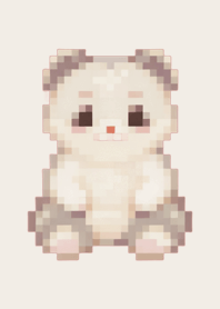 Tema Seni Piksel Panda Coklat 02