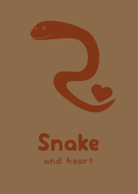 Snake & heart Brick red