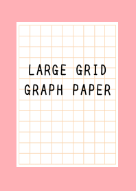 LARGE ORANGE GRID GRAPH PAPER-PINK RED