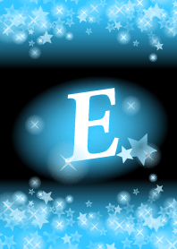 E-Initial- Light blue star