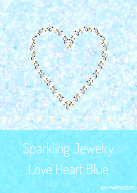 Sparkling Jewelry Love Heart Blue