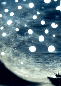 夜の月 月の海 #4jbh_21。