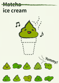 Matcha ice cream (Simple / Green)
