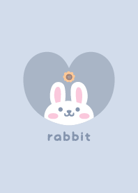 Rabbits3 Sunflower - blue
