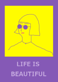 LIFE IS BEAUTIFUL #purple yellow
