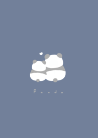なかよしぱんだ・白とブルーグレー