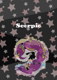 scorpio constellation on black