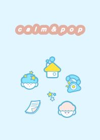 calm&pop -white&blue-