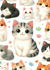 Cute kitten tablecloth
