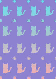 HAPPY GRADIENT CAT-DUSTY PURPLE