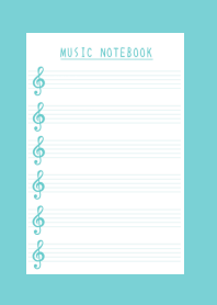 MINT GREEN COLOR MUSICAL NOTESj