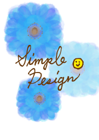 Watercolor Blue flower - smile26-