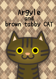 Argyle and brown tabby cat theme