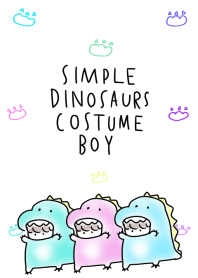 Simple Dinosaurs Costume Boy Line Temas Line Store