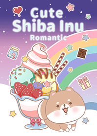 ชิบะอินุ/กาแล็กซี/ไอศกรีม/สีม่วง