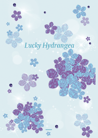 青 : 幸運ラピスラズリと紫陽花
