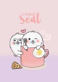 Seals cute hungry.