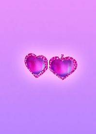Heart Mirror Purple Pink