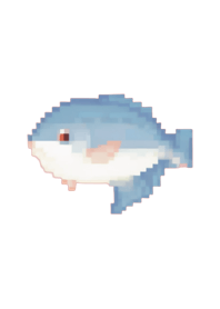 鱼像素艺术主题 BW 04
