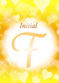 【F】イニシャル❤️ハート-オレンジ-