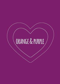 Orange & Purple / Line Heart