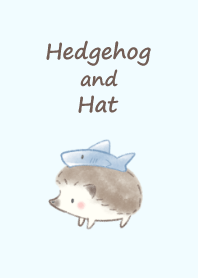 Hedgehog and Hat* -shark- 2 blue