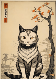 Ukiyo-e - Halloween cat 932aA1