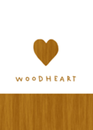 Wooden heart and white