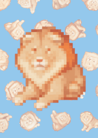 Lion Random Theme Pixel Blue||02