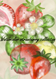 Watercolor strawberry collection