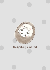 Hedgehog and Hat -panda- gray dot
