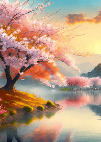 優美な春の風景の着せかえ(Spring-506)