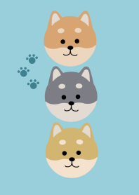 Simple /Shiba inu/blue green ver.2